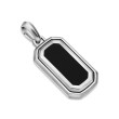 Deco Amulet in Sterling Silver with Black Onyx