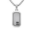 Deco Amulet in Sterling Silver with Black Onyx