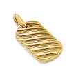 Sculpted Cable Tag in 18K Yellow Gold, 27mm