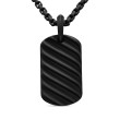 Sculpted Cable Tag in Black Titanium, 27mm