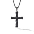 DY Helios™ Cross Pendant in Black Titanium, 48mm