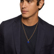 Faceted Stone Amulet in 18K Yellow Gold with Lapis, 16mm