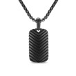 Chevron Tag in Black Titanium, 27mm