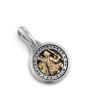St. Christopher Amulet in Sterling Silver with 14K Yellow Gold, 21.2mm