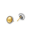 Petite Chatelaine® Stud Earrings in Sterling Silver with 18K Yellow Gold Domes