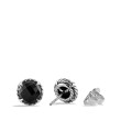 Petite Chatelaine® Stud Earrings in Sterling Silver with Black Onyx