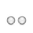 Petite Chatelaine® Stud Earrings in Sterling Silver with Pearls