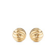 Sculpted Cable Stud Earrings in 18K Yellow Gold, 8mm