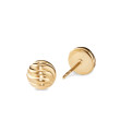 Sculpted Cable Stud Earrings in 18K Yellow Gold, 8mm