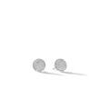 Chatelaine® Stud Earrings in Sterling Silver with Pave Diamonds