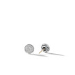 Chatelaine® Stud Earrings in Sterling Silver with Pave Diamonds