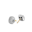 Albion® Stud Earrings in Sterling Silver with Pavé Diamonds, 7mm
