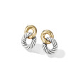Belmont® Curb Link Drop Earrings in Sterling Silver with 18K Yellow Gold