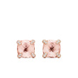 Chatelaine® Stud Earrings in 18K Rose Gold with Morganite and Pave Diamonds