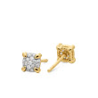 Petite Chatelaine® Stud Earrings in 18K Yellow Gold with Pavé Diamonds, 5mm