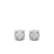 Petite Chatelaine® Stud Earrings in Sterling Silver with Full Pave Diamonds