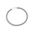 Cable Hoop Earrings in Sterling Silver