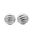 Sculpted Cable Stud Earrings in Sterling Silver, 20mm