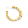 Crossover Hoop Earrings in 18K Yellow Gold with Diamonds, 26.5mm