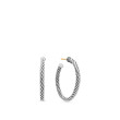 Cable Hoop Earrings in Sterling Silver