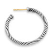 Cable Hoop Earrings in Sterling Silver