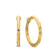 Cable Edge™ Hoop Earrings in Recycled 18K Yellow Gold