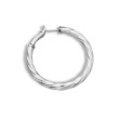 Cable Edge® Hoop Earrings in Sterling Silver, 1.5in