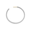 Pavé Hoop Earrings in Sterling Silver with Diamonds, 50.3mm