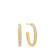 Pave Hoop Earrings in 18K Yellow Gold with Diamonds