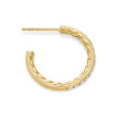 Pave Hoop Earrings in 18K Yellow Gold with Diamonds