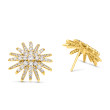 Starburst Stud Earrings in 18K Yellow Gold with Diamonds, 19mm