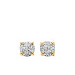 Chatelaine® Stud Earrings in 18K Yellow Gold with Full Pave Diamonds