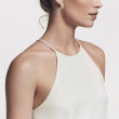 DY Origami Huggie Hoop Earrings in 18K Yellow Gold with Pave Diamonds