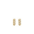 Cable Collectibles® Bar Stud Earrings in 18K Yellow Gold with Diamonds, 9mm