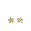 Pavé Crossover Stud Earrings in 18K Yellow Gold with Diamonds, 9mm