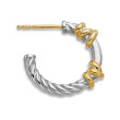 Petite Helena Wrap Hoop Earrings in Sterling Silver with 18K Yellow Gold and Pave Diamonds
