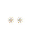 Petite Starburst Stud Earrings in 18K Yellow Gold with Diamonds, 7.5mm