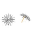 Starburst Stud Earrings in Sterling Silver with Diamonds, 19mm