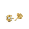 Petite Infinity Stud Earrings in 18K Yellow Gold with Diamonds, 7.8mm