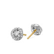 Petite Infinity Stud Earrings in Sterling Silver with Diamonds
