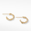 Petite Infinity Huggie Hoop Earrings in 18K Yellow Gold with Diamonds, 3mm