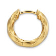 Cable Edge™ Huggie Hoop Earrings in Recycled 18K Yellow Gold