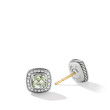 Petite Albion® Stud Earrings with Prasiolite and Pavé Diamonds