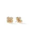 Angelika™ Four Point Stud Earrings in 18K Yellow Gold with Pave Diamonds