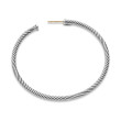 Sculpted Cable Hoop Earrings in Sterling Silver