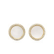 DY Elements® Stud Earrings in 18K Yellow Gold with Mother of Pearl and Pave Diamonds