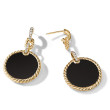 DY Elements® Convertible Drop Earrings in 18K Yellow Gold with Black Onyx and Pave Diamonds