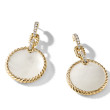 DY Elements® Convertible Drop Earrings in 18K Yellow Gold with Mother of Pearl and Diamonds, 38.3mm