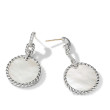 DY Elements® Convertible Drop Earrings in Sterling Silver with Mother of Pearl and Pave Diamonds