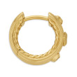 Modern Renaissance Huggie Hoop Earrings in 18K Yellow Gold with Diamonds